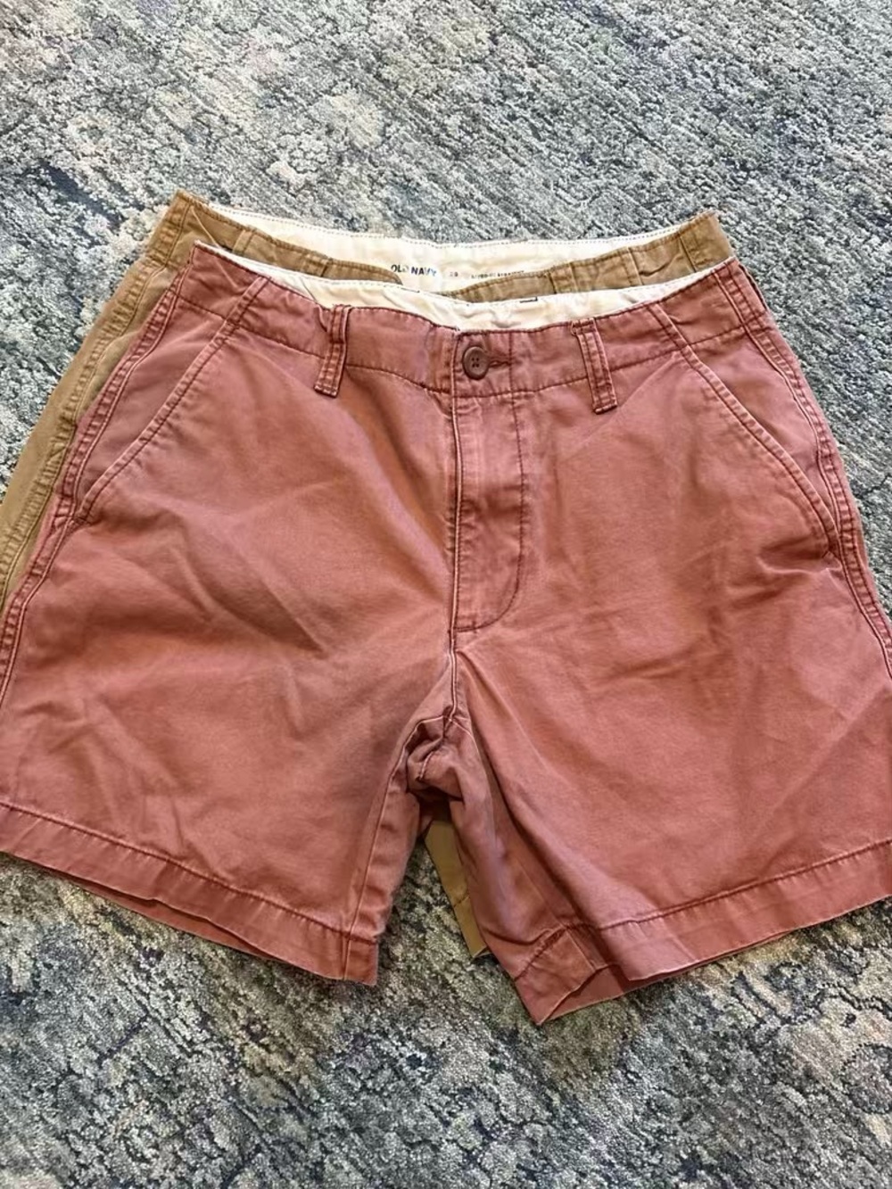 Lot of 2 Men’s Old Navy Lived-In Straight Chino Shorts Size 29